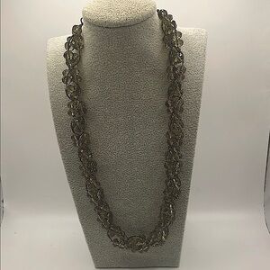 Elegant Silver and crystal Beaded Necklace
